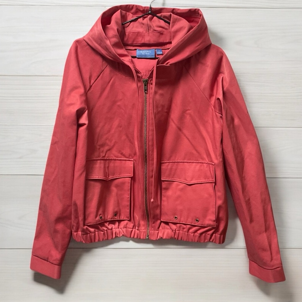 Vera Wang Simply Vera Waterproof Drawstring Removable Hood Zipper Jacket!